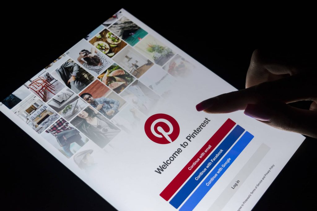 Pinterest, le réseau social des contenus visuels.